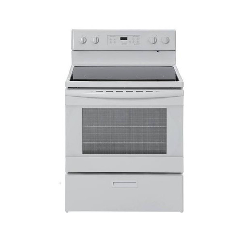 Seasons 30 In. W 5.2 cu. ft. Smooth Top Electric Freestanding Range, Steam Cleaning, White