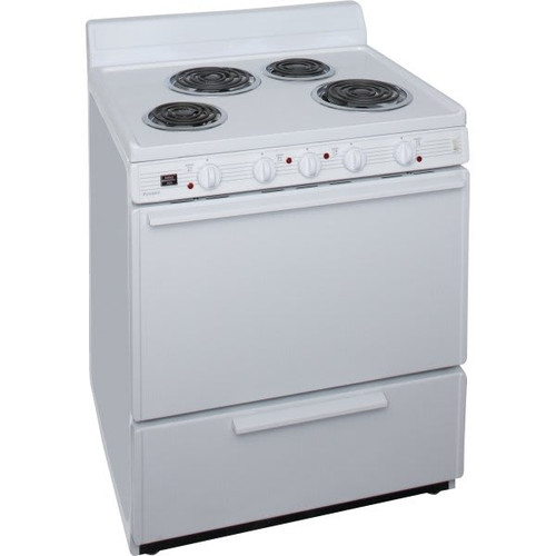 Premier 30 In. 3.9 cu. ft. Coil Electric Freestanding Range, Manual Clean, White, ADA EDKLOHOP