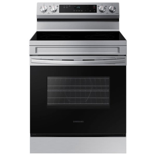Samsung 6.3 Cf Electric Freestanding With 4 Element Cooktop And Steam Clean NE63A6111SS/AA