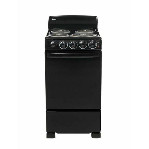 Danby 20 In. 2.3 cu. ft. Coil Electric Slide-In Range, Manual Clean, Black, ADA