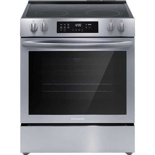 Frigidaire 30" 5.3 cu. ft. 5-Burner Element Slide-In Electric Range With Even Temp And Convection, Stainless Steel, ADA