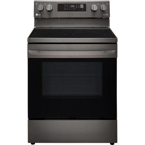 Lg 6.3-Cu Ft Electric Smart Range  Black Stainless Steel