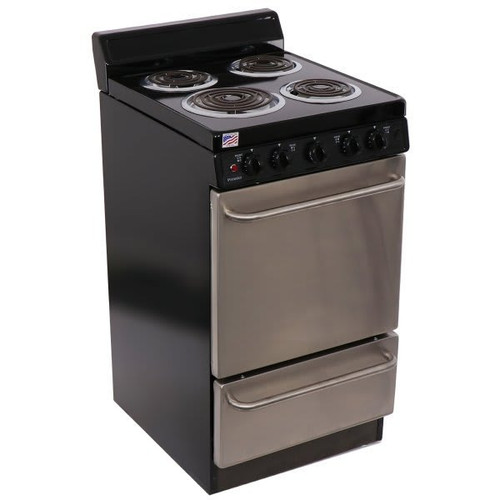 Premier 20 In. 2.4 cu. ft. Coil Electric Freestanding Range, Manual Clean, Stainless Steel, ADA