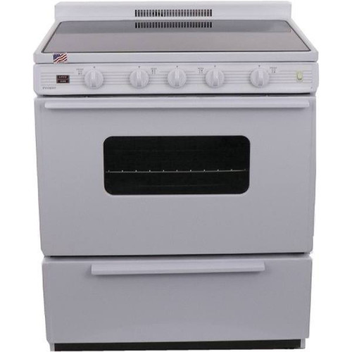 Premier 30 In. 3.9 cu. ft. Smooth Electric Freestanding Range, Manual Clean, White, ADA (Power Cord Sold Separately)
