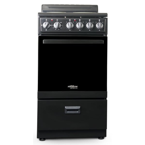 Premium Levella Black 20" Single Oven Electric Range With 4 Burners