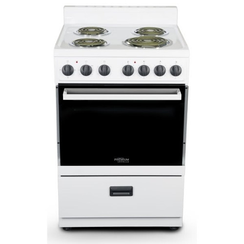 Premium Levella White 24" Single Oven Electric Range With 4 Burners