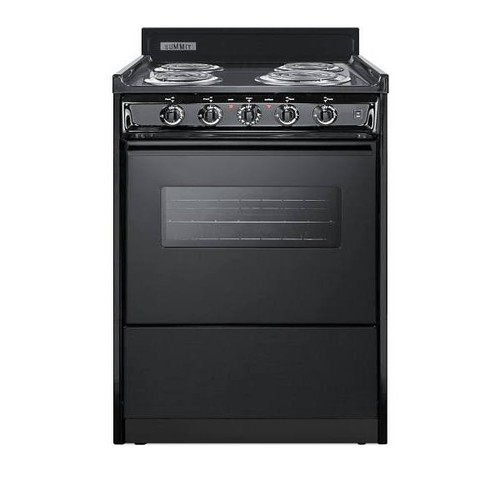 Summit Appliance 24 Inch Wide 220v Electric Range In Black Tem610cw