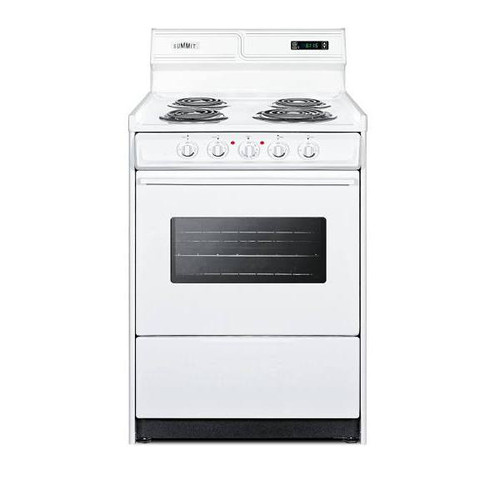 Summit Appliance 24 Inch Wide 220v Electric Range In White Wem630kw