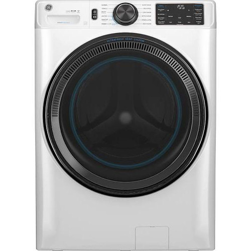 GE ENERGY STAR 5.0 cu. ft. Smart Front Load Washing Machine With Steam, White, ADA