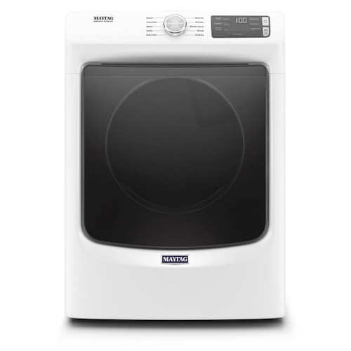 Maytag ENERGY STAR Commercial 7.3 cu. ft. Stackable Front Load 4-Way Vented Gas Dryer, White, ADA