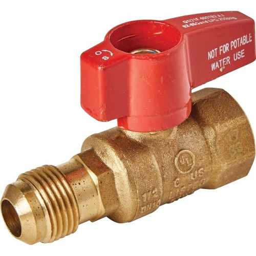 Dormont 1/2 Od Flare X 1/2 Fip Gas Connector Shutoff Valve
