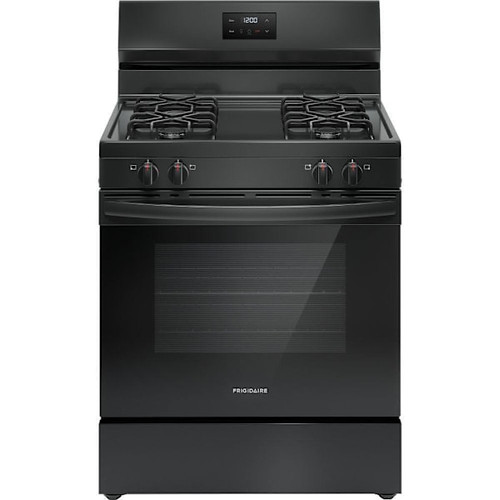 Frigidaire 30" 5.1 Cu. Ft. 4-Burner Freestanding Gas Range With Even Baking Technology, Black