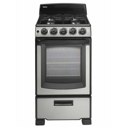 Danby 20 In. 2.3 Cu. Ft. 4 Burner Gas Slide-In Range, Manual Clean, Stainless Steel, ADA