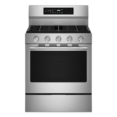Kitchenaid 5.0 Cf Freestanding Gas Range Stainless Finish