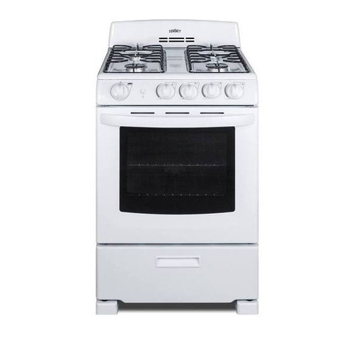 Summit Appliance 24 Inch Wide Gas Range With Sealed Burner Rg244ws