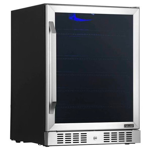 NewAir 24 In. 177-Can Capacity Built-In/Freestanding Beverage Refrigerator (Stainless Steel)