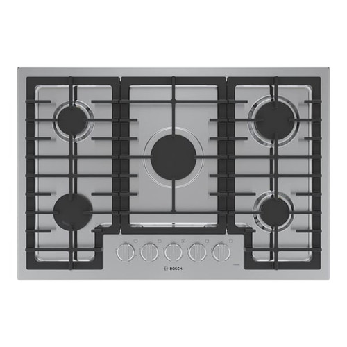 Bosch 500 Series 30 In. Gas Cooktop In Stainless Steel With 5-Burners