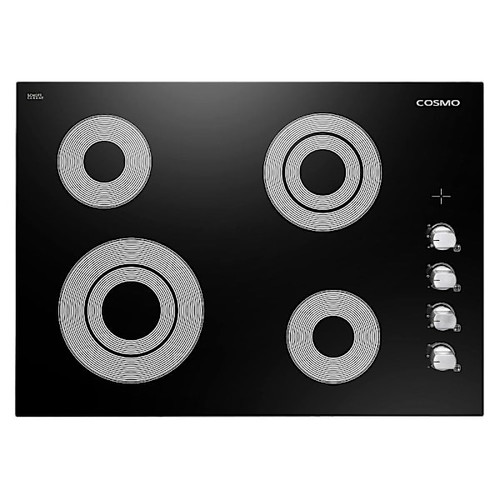 Cosmo 30 In. Electric Ceramic Glass Cooktop With 4 Burners, Dual Zone Elements