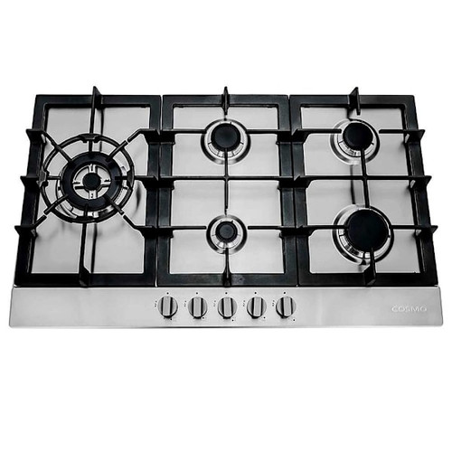 Cosmo 30" Gas Cooktop In Stainless Steel With 5 Sealed Brass Burners