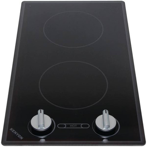 Kenyon Cortez 12 In. 208 V Black Radiant Electric Cooktop W/ 2-Elements Knob Control
