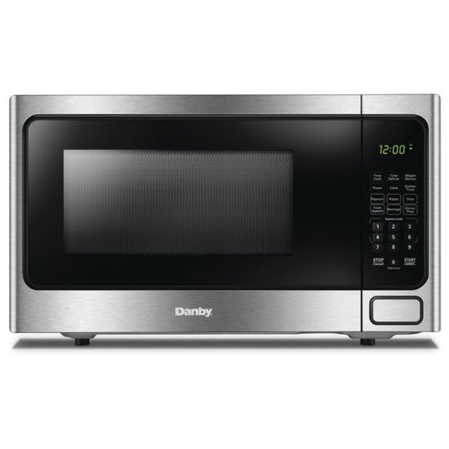 Danby 1.1 Cu Ft Countertop Microwave, 1,000w, Stainless Steel