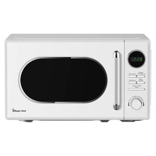 Magic Chef 0.7 Cu. Ft. Retro Countertop Microwave 700-Watt, White MC77CMW