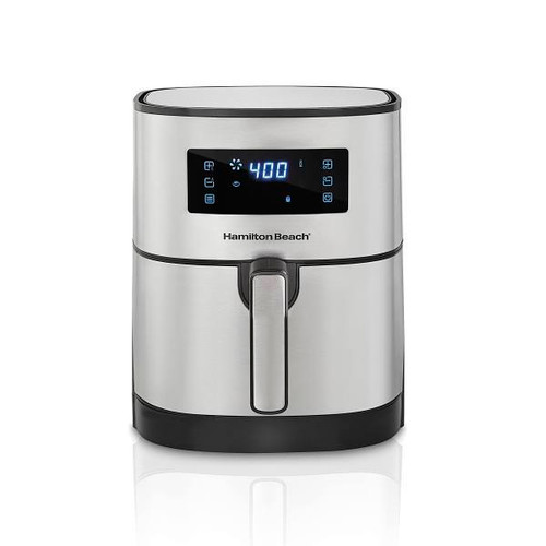 Hamilton Beach Digital Air Fryer Stylish Stainless Steel 5.8 Quart Capacity
