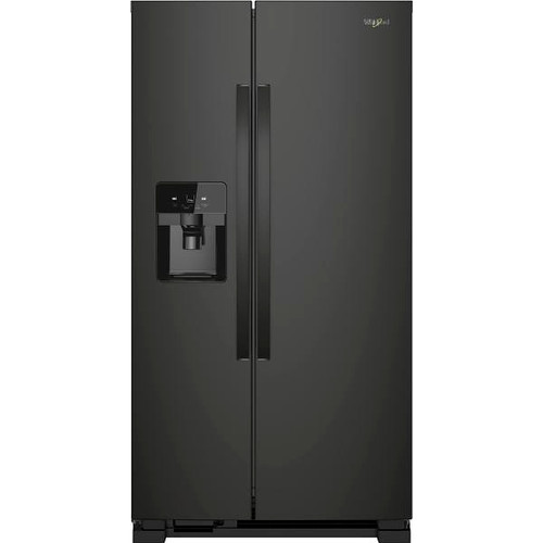 Whirlpool 25 cu. ft. 36 In. W Side By Side Refrigerator With Ice Maker, Black, ADA