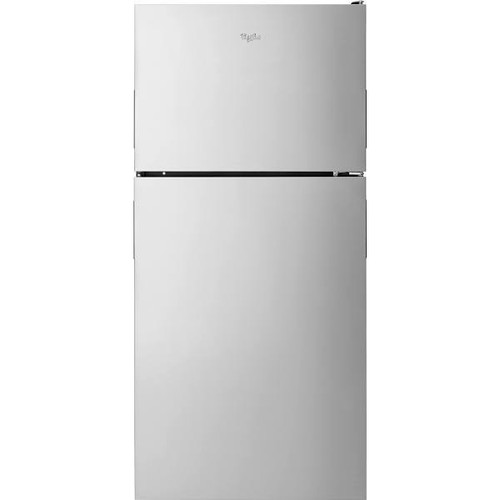 Whirlpool ENERGY STAR 18 cu. ft. 30 In. W Top Freezer Refrigerator With Ice Maker, Stainless Steel