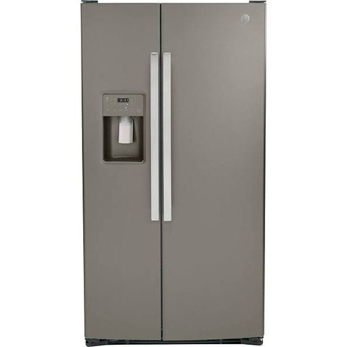 GE 25.3 cu. ft. 36in. Side By Side Refrigerator With Ice Maker, Slate
