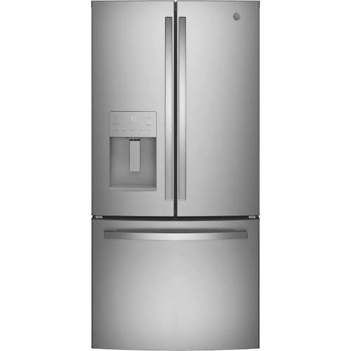 GE ENERGY STAR 17.5 cu. ft. 33in. French Door Refrigerator With Ice Maker, Stainless Steel, ADA