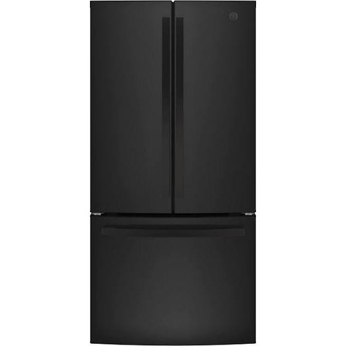 GE ENERGY STAR 18.6 cu. ft. 33in. French Door Refrigerator With Ice Maker, Black