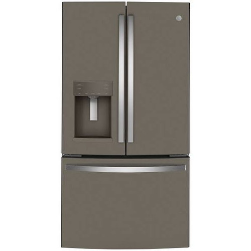GE ENERGY STAR 22.1 cu. ft. 36in. French Door SmartHQ Refrigerator With Ice Maker, Slate, ADA