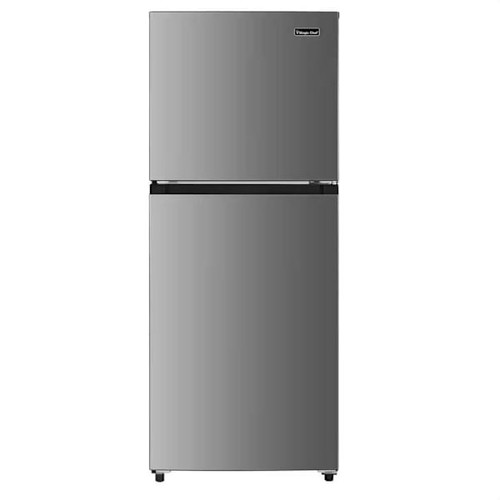 Magic Chef 10.1 Cu. Ft. Top Freezer Refrigerator In Platinum Steel