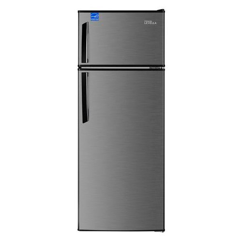 Premium Levella 7.3cf Top-Freezer Compact Refrigerator Silver