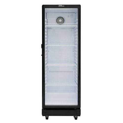 Premium Levella 8.5 Cu. Ft. Glass Door Display Fridge Prns8570dx Black