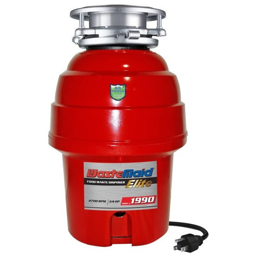 Wastemaid Elite Model 1990 -3/4 Hp Deluxe Disposal-3-Bolt Mount W/ Power Cord