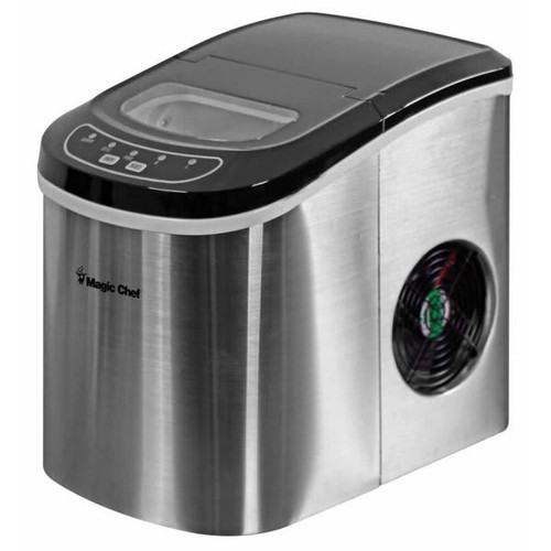 Magic Chef 27 Lbs Portable Ice Maker Stainless