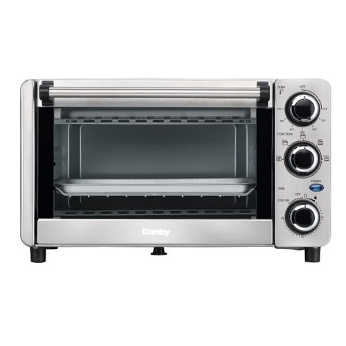 Danby 0.4 Cu Ft/12l 4 Slice Countertop Toaster Oven In Stainless Steel