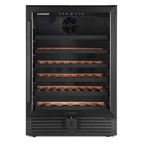 Cosmo Lumin Collection 24 In. 52-Bottle Single Zone Compressor Wine Cooler, LED