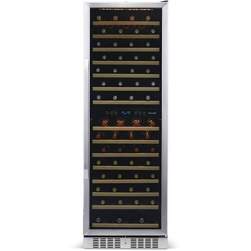 Newair 160-Bottle Dual Zone Wine Cooler Fridge (Stainless Steel)