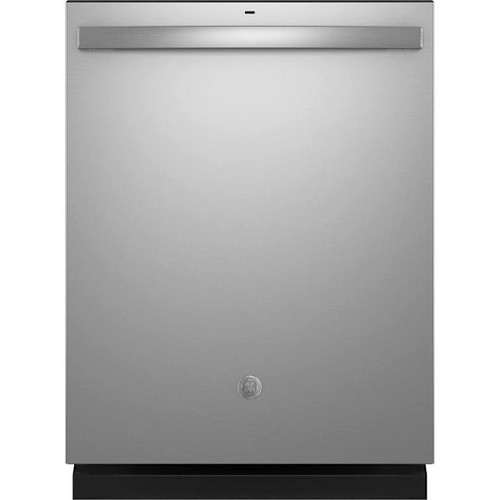 GE ENERGY STAR 24 In. Top Control SmartHQ Dishwasher With Plastic Interior, Sanitize Cycle, Dry Boost, Stainless GDT630PYRFS