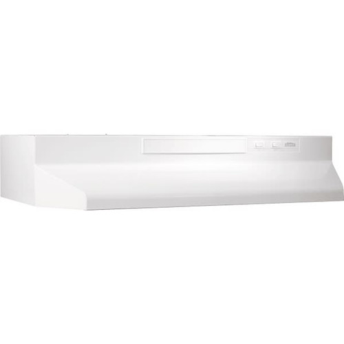 Broan-Nutone 30" Convertible White Range Hood W/Ez1 Installation Brackets