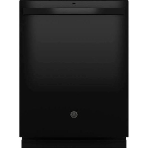 GE ENERGY STAR 24 In. Top Control SmartHQ Dishwasher With Plastic Interior, Sanitize Cycle, Dry Boost, Black GDT550PGRBB