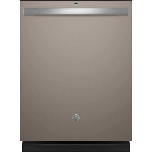 GE ENERGY STAR 24 In. Top Control SmartHQ Dishwasher With Plastic Interior, Sanitize Cycle, Dry Boost, Slate GDT550PMRES
