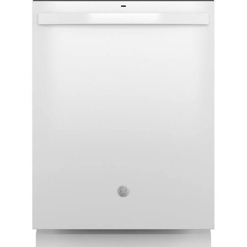 GE ENERGY STAR 24 In. Top Control SmartHQ Dishwasher With Plastic Interior, Sanitize Cycle, Dry Boost, White GDT630PGRWW
