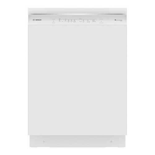 Bosch 300 Series 24 In. White Tall Tub Dishwasher With Stainless Steel Tub