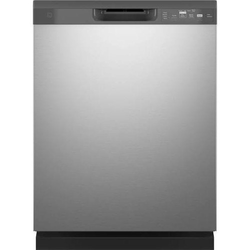 GE ENERGY STAR 24 In. Front Control SmartHQ Dishwasher With Plastic Interior Tall Tub, Dry Boost, Stainless Steel