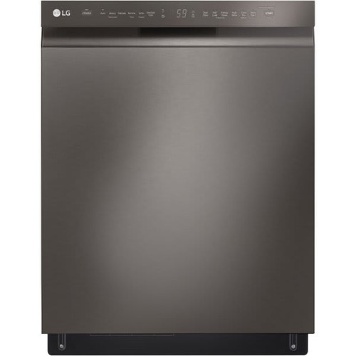 Lg Front Control Dishwasher With Quadwash In Black Stainless Steel