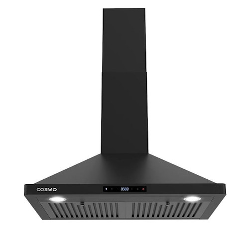 30 In. Vista Collection 380 CFM Ducted Wall Mount Range Hood, Touch Controls, LED Lights, Matte Black